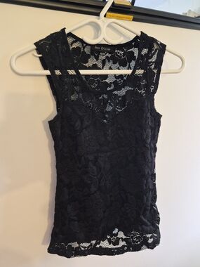 Black Lace Tank Top